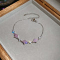 Crystal Flower Chain Bracelets Five Color Metal Styles view 10
