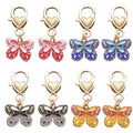 Four-Color Butterfly and Heart Lobster Clasp Charm Collection view 1