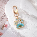 Gold Cat Paw Dried Flower Resin Keychains Lobster Clasp 5 Colors view 4