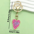 Heart Charm Keychains Featuring Purple Heart Across 18 Pictured Variations view 7