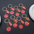 Eight-Style Red Chinese Exam Blessing Plaque Keychain Collection view 3