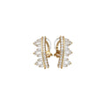 Geometric Crystal Bar Clip On Earrings Statement Jewelry Design view 5