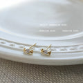Gold Tone Multicolor Candy Stone Mini Stud Earrings For Women view 3