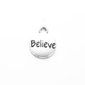 Believe Coin Charm Metal Jewelry Making Component In 3 Finishes view 4