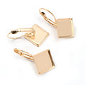 Square Leverback Earring Bezel Trays in Eight Finishes view 11