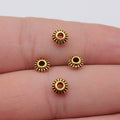 Dotted Round Spacer Beads in Four Antique Metal Finishes view 6