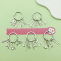 Silver-Tone Metal Tool Charm Keychains in Five Styles view 4