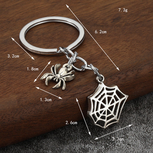 Halloween Spider Web Zinc Alloy Keychain Pendant Accessory