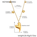 Long Asymmetrical Heart Station Necklaces in Gold and Silver Tone view 6