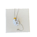 Stone Bead Grape Cluster Pendant Necklaces in Three Colors view 5