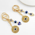 Evil Eye Filigree Keychain with Rhinestone Charms and Beads view 4
