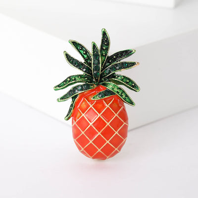 Pineapple Brooch shown from the front