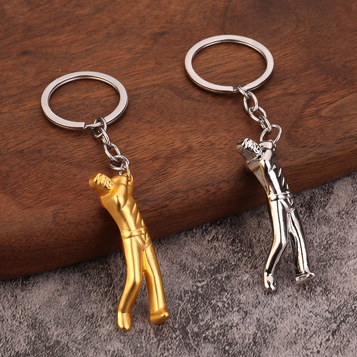 Soccer Basketball Zinc Alloy Metal Keychain Gift Accessory