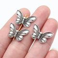 20x14mm 1.85g Antique Silver Zinc Alloy Butterfly Small Hole Double Sided Beads for Bracelet Necklace DIY Making