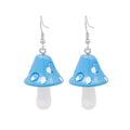 Spotted Mushroom Dangle Earrings In Four Colorways view 5