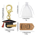 Enamel Student Graduation Cap Clasp Charm Two Tassels view 2