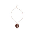 Brown Beaded Heart Necklaces with Blue and White Centers view 5