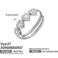 Crystal Open Ring Collection in Gold and Silver Tone Styles view 12