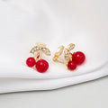 Nineteen Mixed Cherry Pearl Bow and Stone Ear Clip Designs view 1