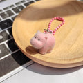Flocked Mini Animal Keychains Bead Ball Chain 36 Styles view 3