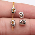 Cross Pattern Spacer Beads in Six Metal Finishes for Jewelry Making view 9