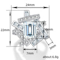 Rectangular Clear Stone Geometric Frame Oversized Ring In Silver Tone view 5