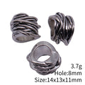 Sculpted Vine Large Hole Metal Beads in Three Finishes view 5