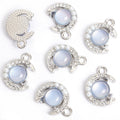 Pearl Moon and Star Metal Jewelry Charms, 10 Colorways view 7