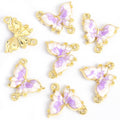 Pastel Crystal Butterfly Metal Charms, 12 Colorways view 8