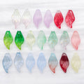 Long Glass Leaf Charms With Top Loops in Thirteen Color Finishes view 6