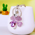 Mixed Crystal Clover and Cross Keychains in Fifteen Pictured Designs view 4