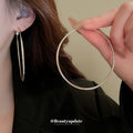 Minimal Thin Round Hoop Earrings in Gold and Silver view 4