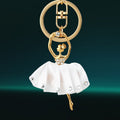 Fabric Skirt Ballerina Angel Keychains in Five Soft Color Options view 7