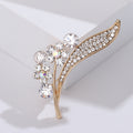 Crystal Floral Stem Brooch for Jackets Scarves and Coats view 7