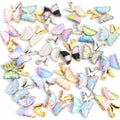 Pastel Double Wing Butterfly Metal Charms, 24 Colorways view 3