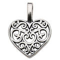 Silver-Tone Heart Metal Charms with 22 Listed Options view 7