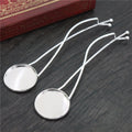 Silver Tone Round Cabochon Bezel Hair Clip Findings view 4