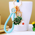 Jeweled Napa Cabbage Keychains with Braided and Bare Wrist Loops view 4