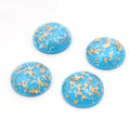 Gold Fleck Round Resin Cabochons in Eleven Color Options view 7