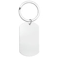 Blank Rectangle Dog Tag Metal Keychain Silver Engraving view 5