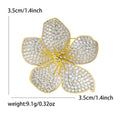 Pavé Five Petal Flower Brooch Decorative Lapel Pin view 4