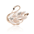 Swan With Crystal Flower Brooch for Jackets Scarves and Coats view 5