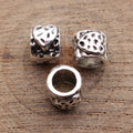 Heart Large-Hole Bead In Antique Silver For Jewelry Making view 2