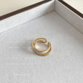 Gold Tone Color Geometric Adjustable Open Rings In Five Styles view 4