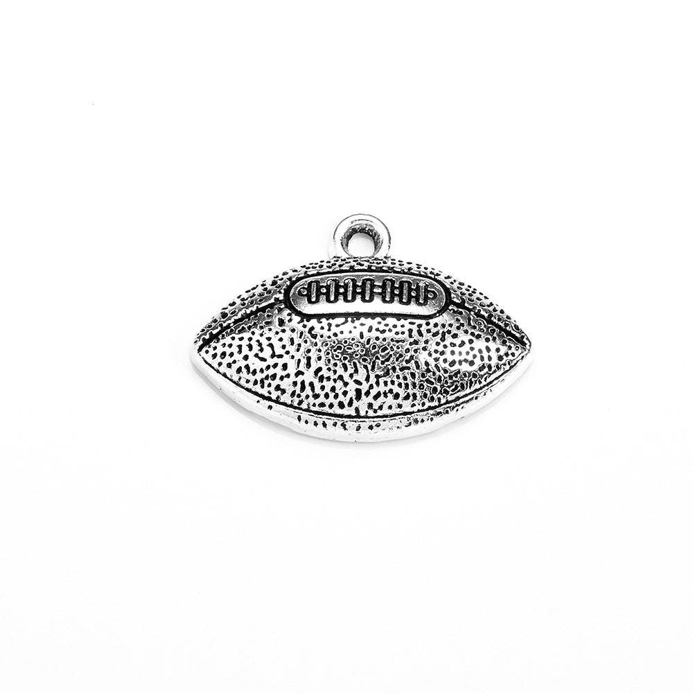24x17mm Vintage Football Alloy Charm Pendant