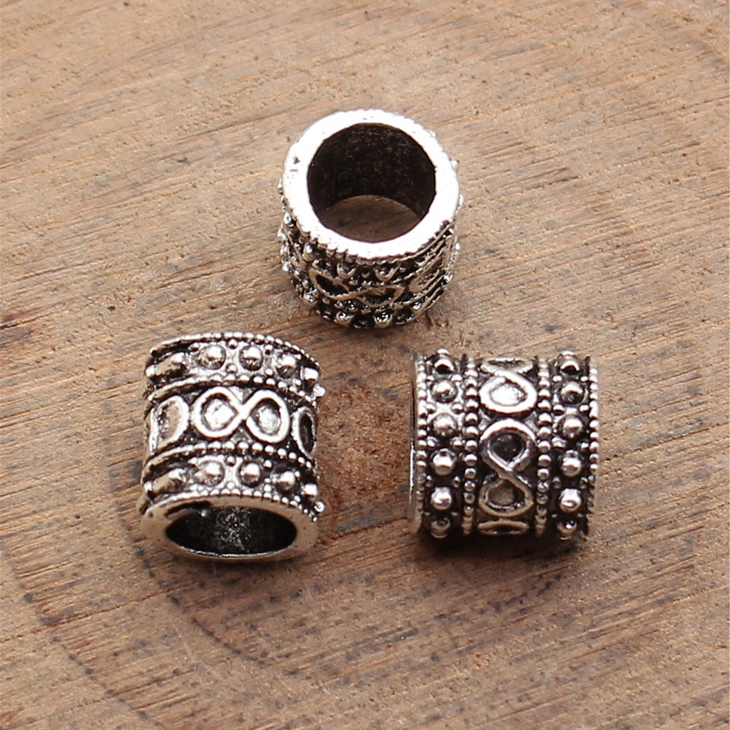 8x7.6x7.3mm 0.8g Multicolor Zinc Alloy Round Large Hole Spacer Beads for Bracelet Jewelry Making
