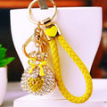 Jeweled Heart Fortune Pouch Keychains with Braided Wrist Loops view 10