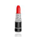 Red Lipstick Brooch With Crystal Band in Gold or Silver Tone view 2