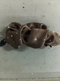 Satin Ruched Rhinestone Twist Hair Clips Five Colors view 9