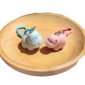 Flocked Mini Animal Keychains Bead Ball Chain 36 Styles view 5